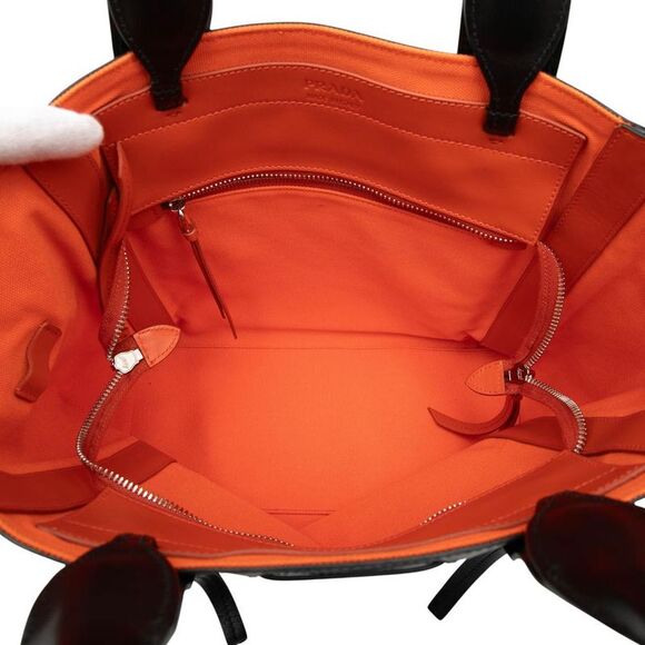 Pre Loved prada Classic Tote Bag Women Black Satchel - Picture 4 of 7